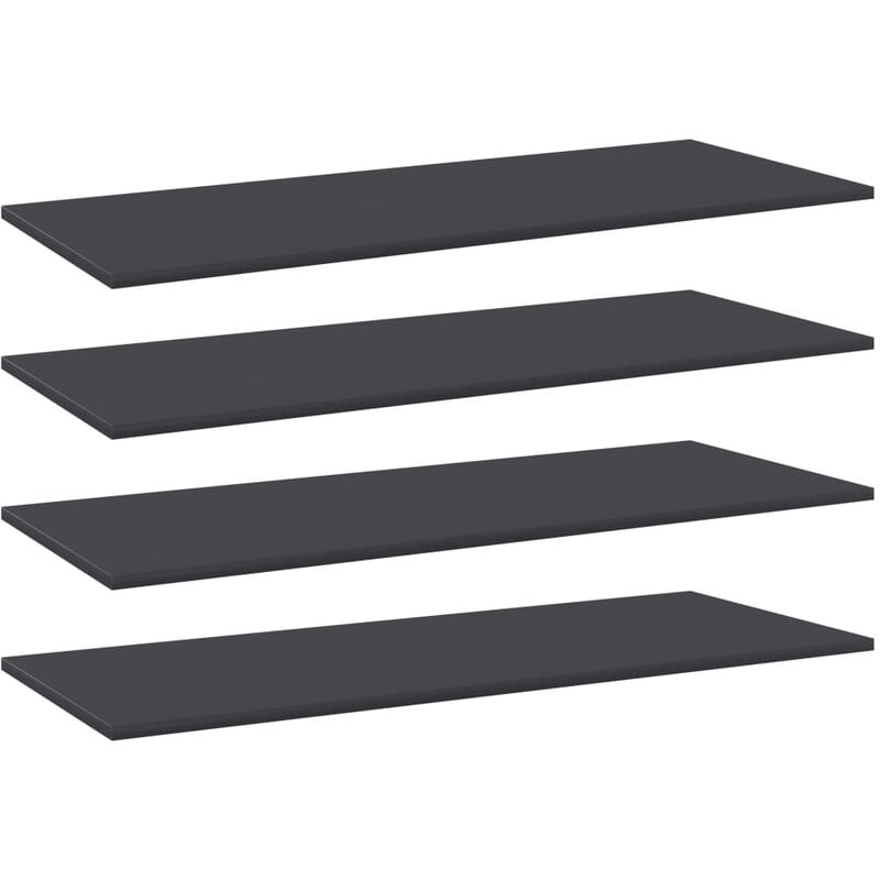 

Estantes para estantería 4 uds aglomerado gris 100x40x1,5 cm - Gris