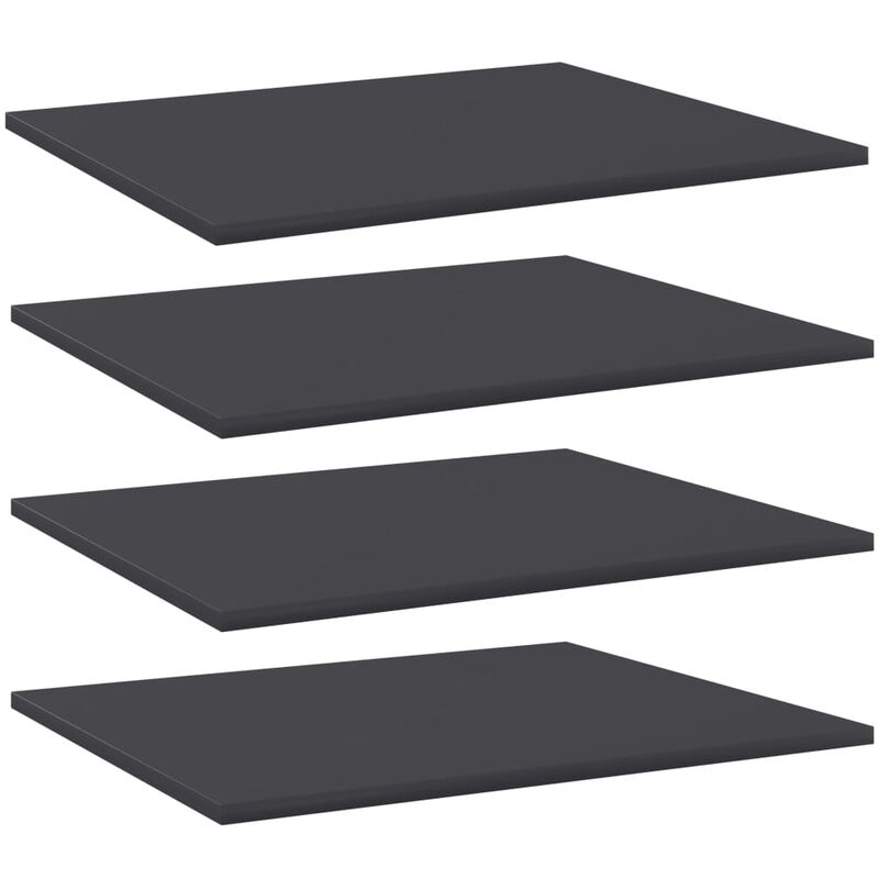 

vidaXL Estantes para estantería 4 uds aglomerado gris 60x50x1,5 cm - Gris
