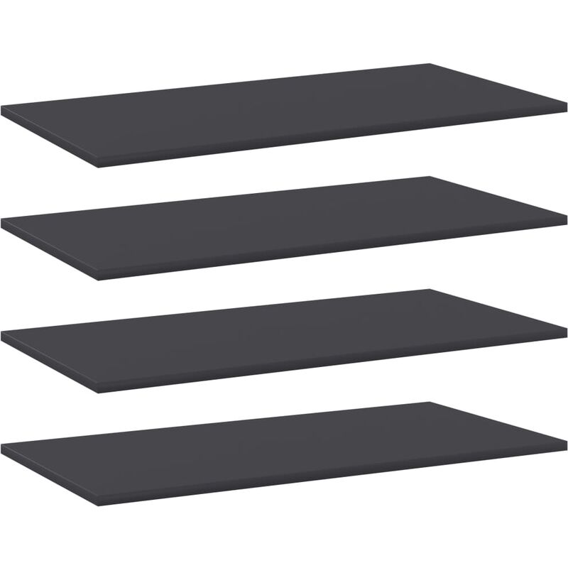 

Estantes para estantería 4 uds aglomerado gris 80x40x1,5 cm - Gris
