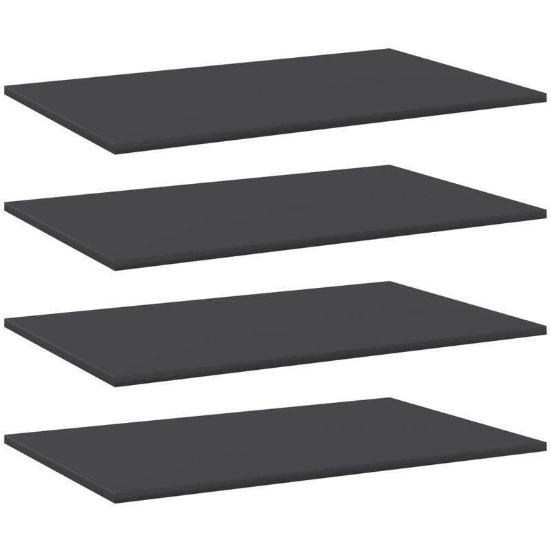 

Estantes para estantería 4 uds aglomerado gris 80x50x1,5 cm - Gris