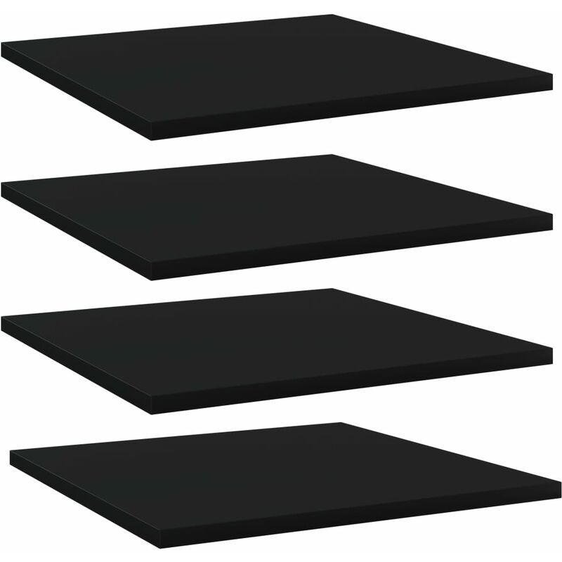 

Estantes para estantería 4 uds aglomerado negro 40x40x1,5 cm - Negro