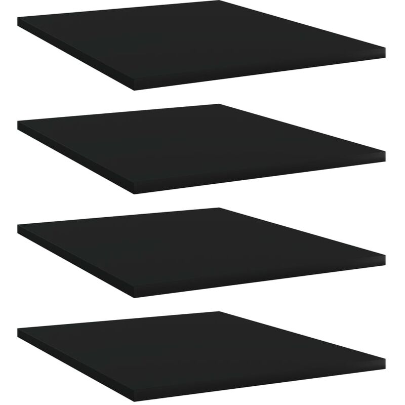 

Estantes para estantería 4 uds aglomerado negro 40x50x1,5 cm - Negro