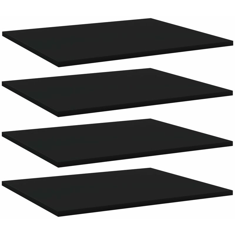 

Estantes para estantería 4 uds aglomerado negro 60x50x1,5 cm - Negro