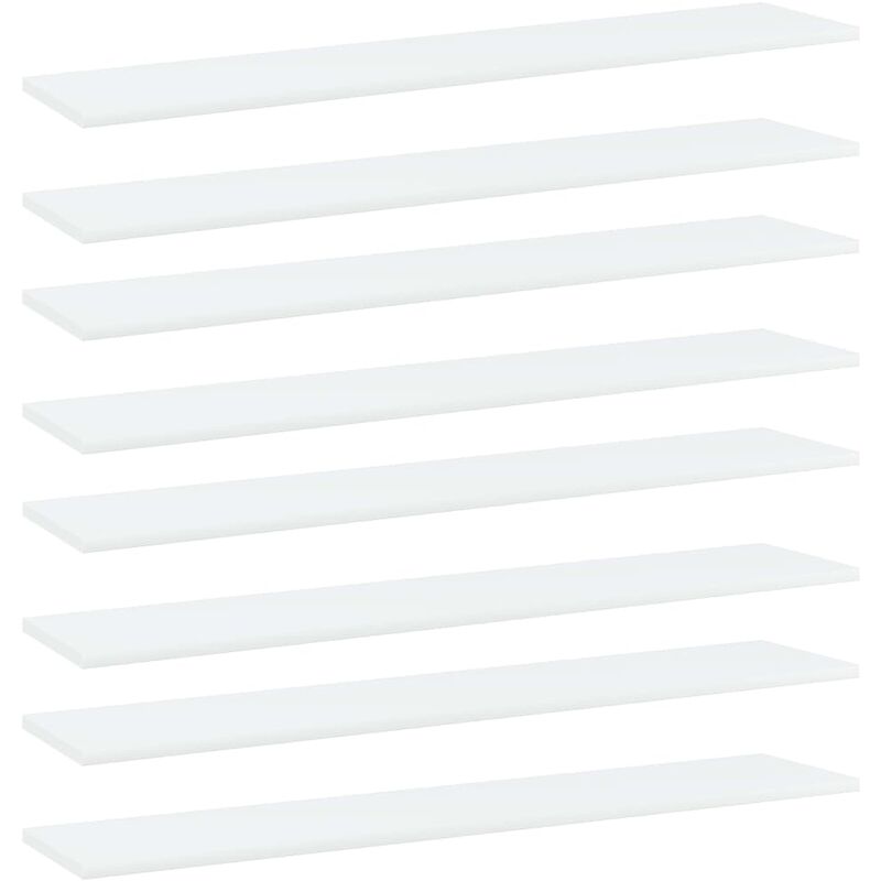 

Estantes para estantería 8 uds aglomerado blanco 100x20x1,5 cm - Blanco