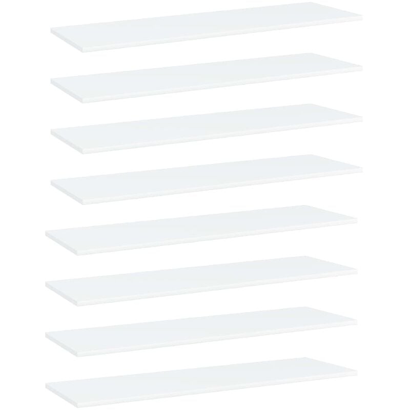 

Estantes para estantería 8 uds aglomerado blanco 100x30x1,5 cm - Blanco
