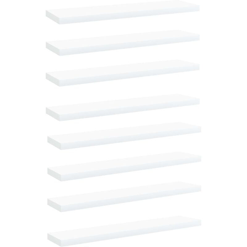 

Estantes para estantería 8 uds aglomerado blanco 40x10x1,5 cm - Blanco