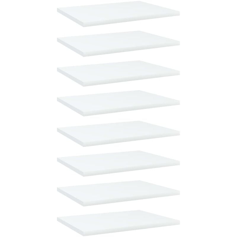 

Estantes para estantería 8 uds aglomerado blanco 40x30x1,5 cm - Blanco