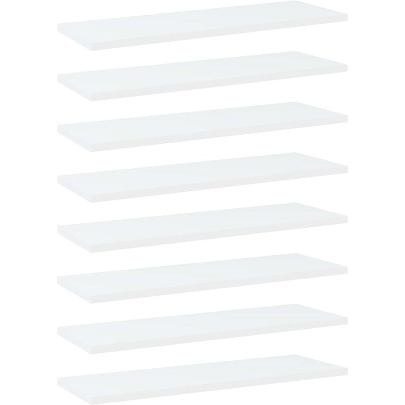

Estantes para estantería 8 uds aglomerado blanco 60x20x1,5 cm - Blanco