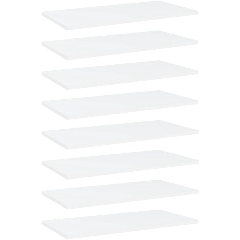 

Estantes para estantería 8 uds aglomerado blanco 60x30x1,5 cm - Blanco