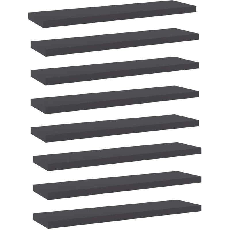 

Estantes para estantería 8 uds aglomerado gris 40x10x1,5 cm - Gris