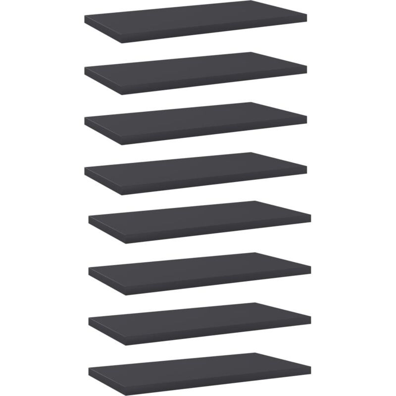 

vidaXL Estantes para estantería 8 uds aglomerado gris 40x20x1,5 cm - Gris
