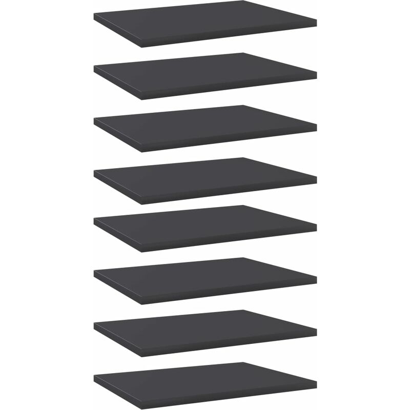

Estantes para estantería 8 uds aglomerado gris 40x30x1,5 cm - Gris