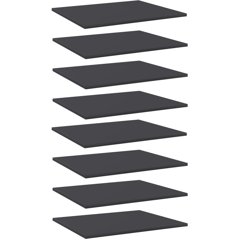 

Estantes para estantería 8 uds aglomerado gris 60x50x1,5 cm - Gris