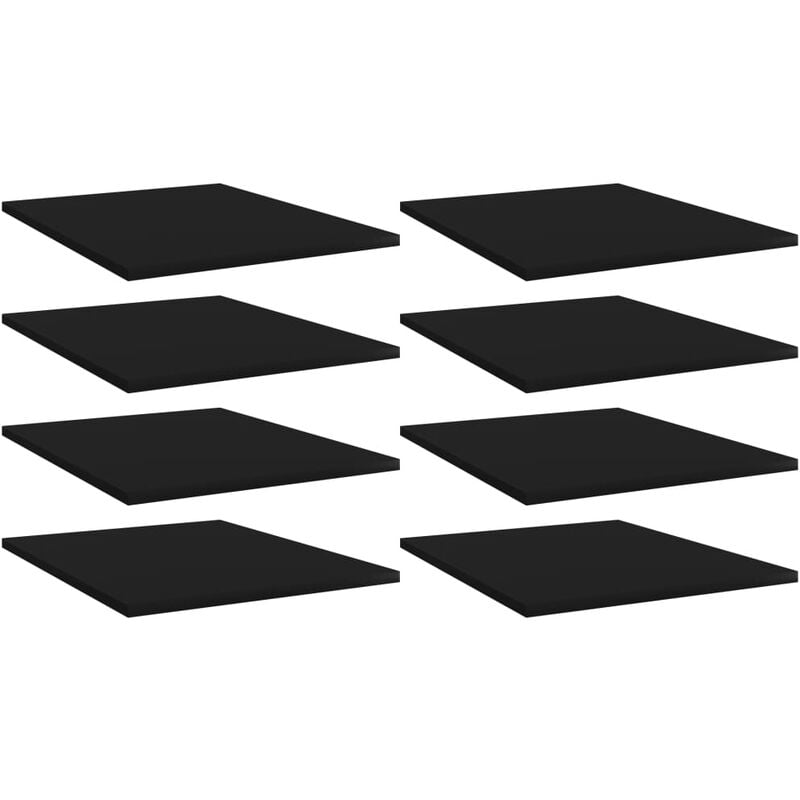 

Estantes para estantería 8 uds aglomerado negro 40x50x1,5 cm - Negro