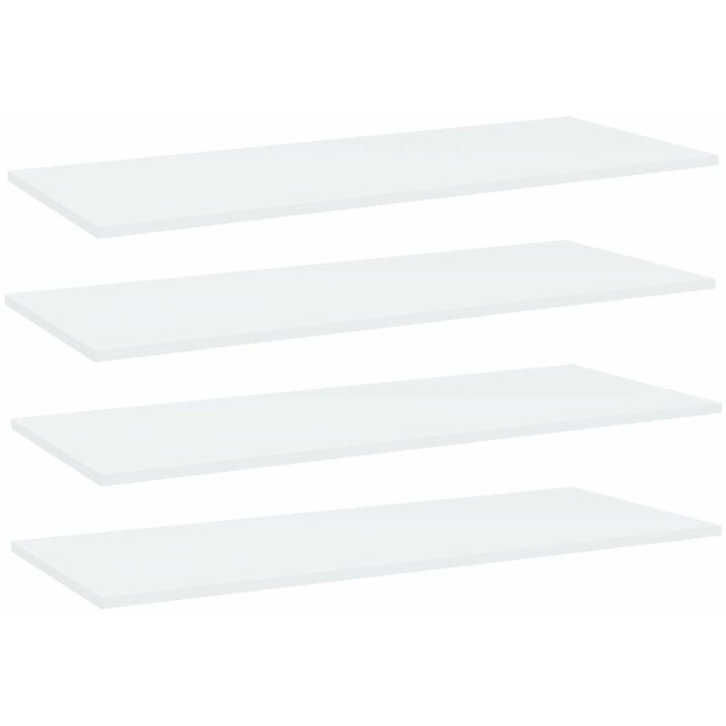 

Estantes para estanteria 4 uds aglomerado blanco 100x40x1,5 cm