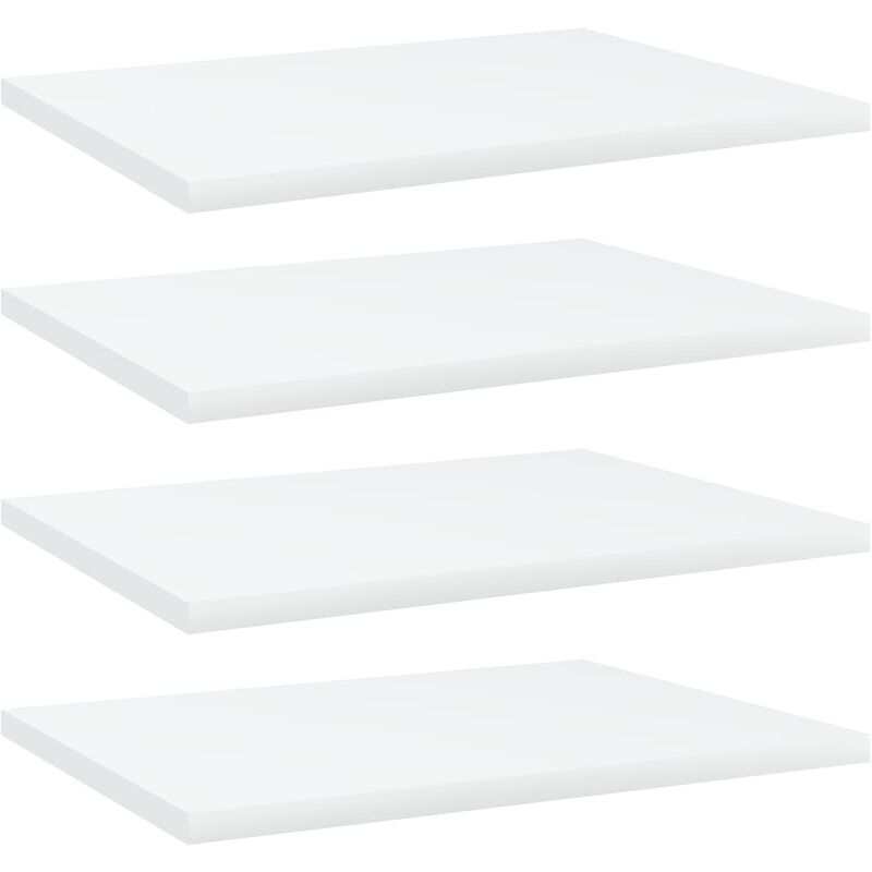 

Estantes para estantería 4 uds aglomerado blanco 40x30x1,5 cm