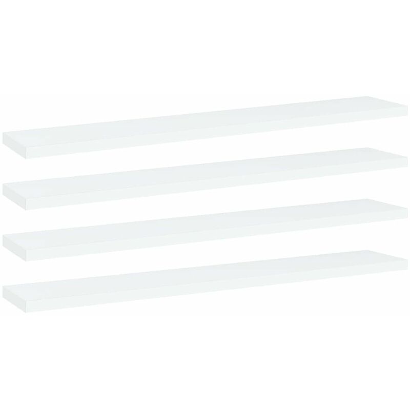 

Estantes para estanteria 4 uds aglomerado blanco 60x10x1,5 cm
