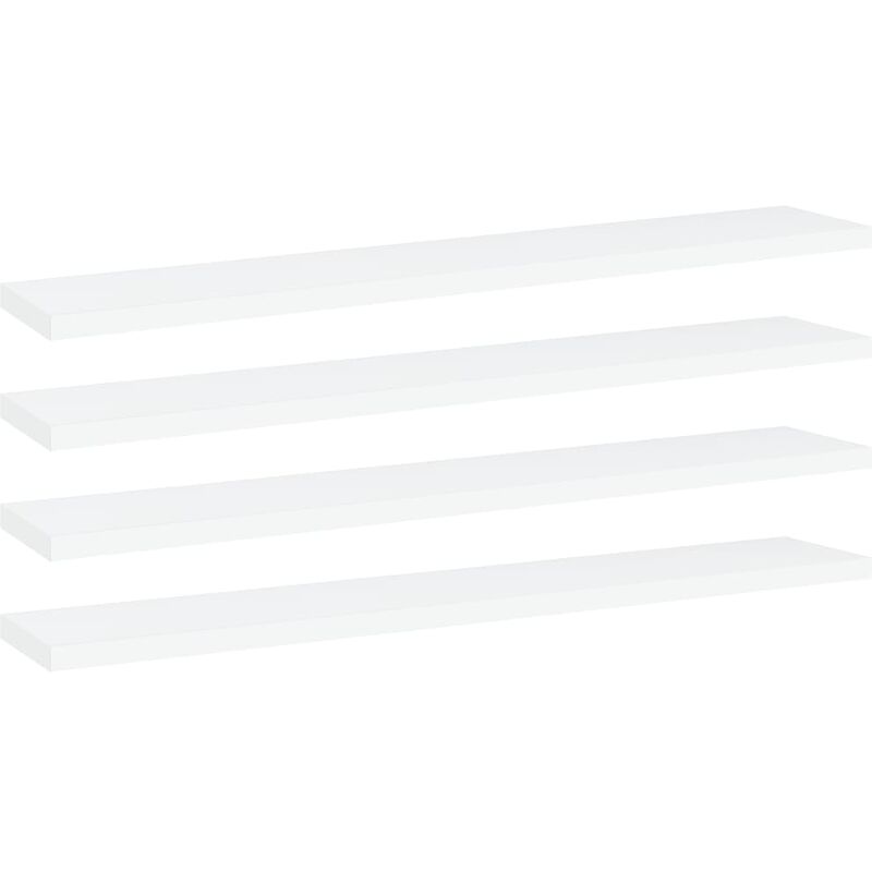 

Estantes para estantería 4 uds aglomerado blanco 60x10x1,5 cm