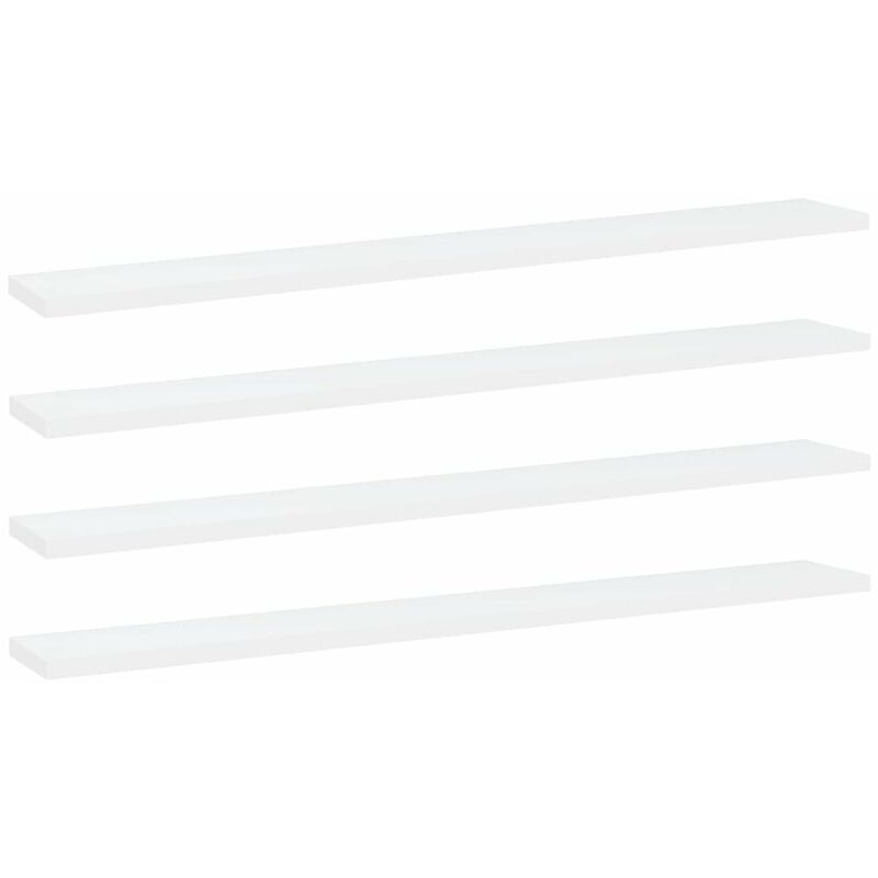 

Estantes para estanteria 4 uds aglomerado blanco 80x10x1,5 cm