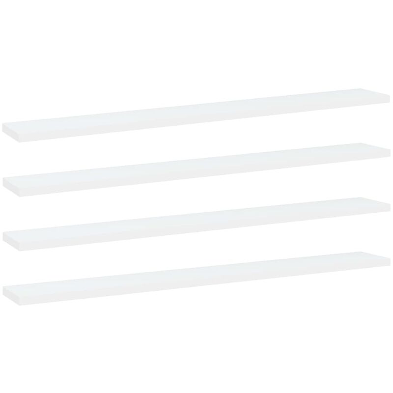 

Estantes para estantería 4 uds aglomerado blanco 80x10x1,5 cm