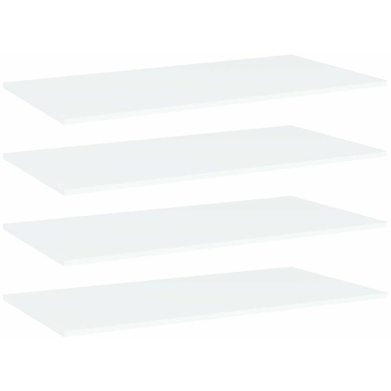 

Estantes para estanteria 4 uds aglomerado blanco 80x20x1,5 cm