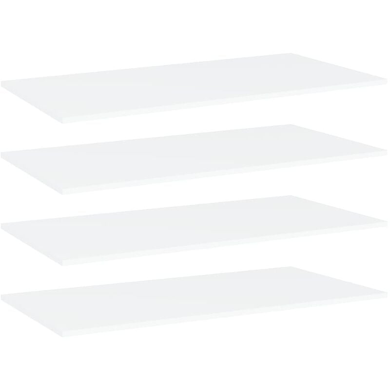 

BHD - Estantes para estantería 4 uds aglomerado blanco 80x20x1,5 cm