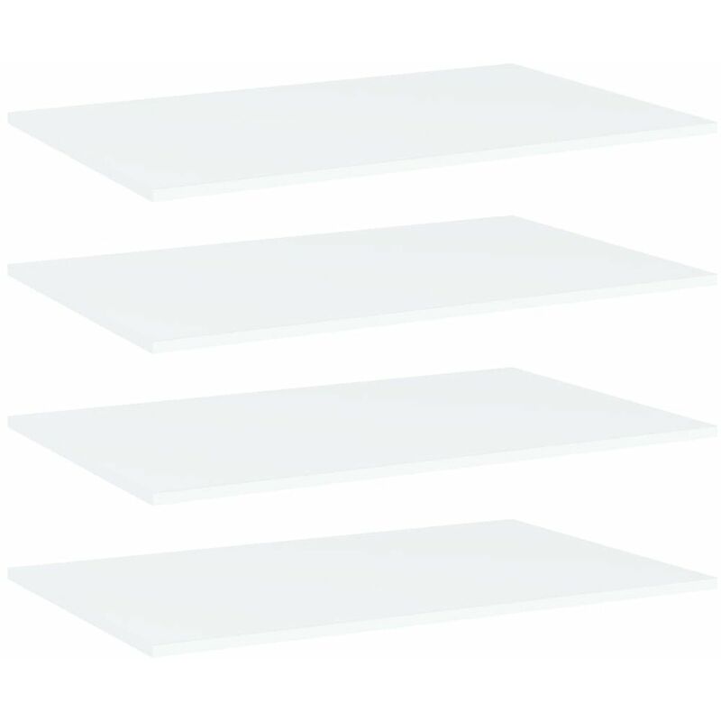 

Estantes para estanteria 4 uds aglomerado blanco 80x50x1,5 cm