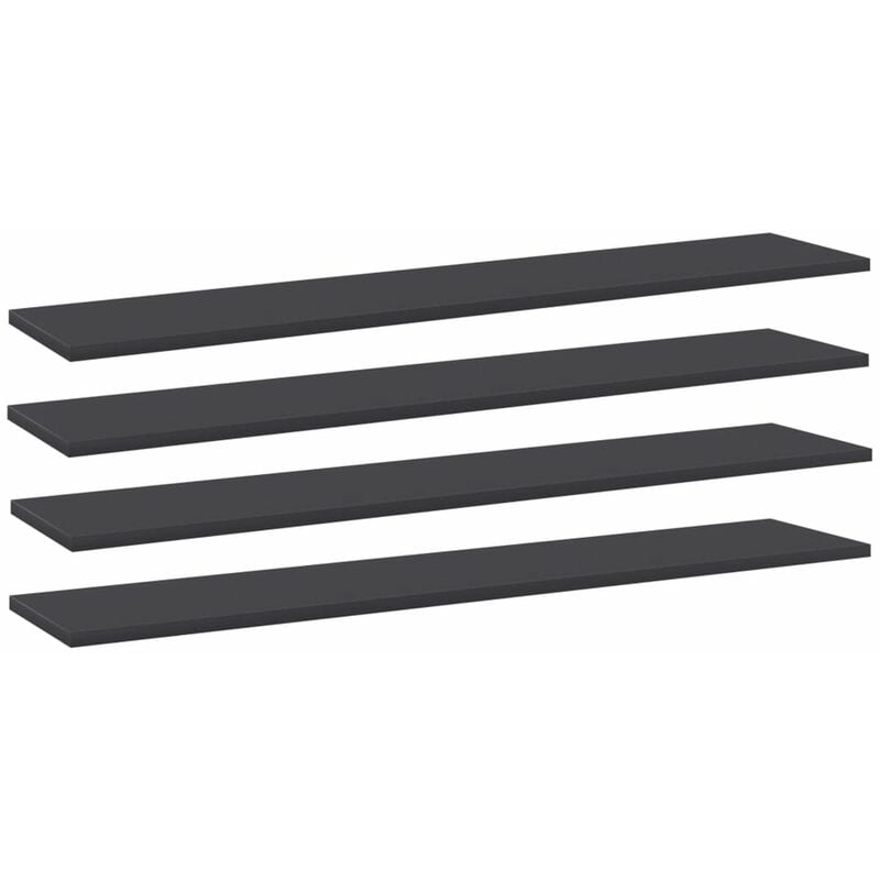 

Estantes para estanteria 4 uds aglomerado gris 100x20x1,5 cm