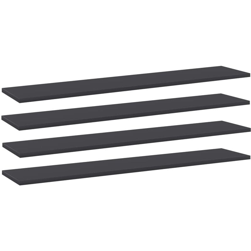 

Estantes para estantería 4 uds aglomerado gris 100x20x1,5 cm
