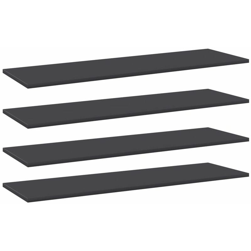 

Estantes para estanteria 4 uds aglomerado gris 100x30x1,5 cm
