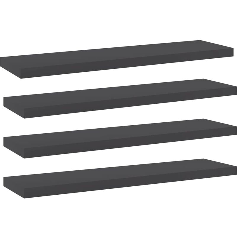 

Estantes para estantería 4 uds aglomerado gris 40x10x1,5 cm