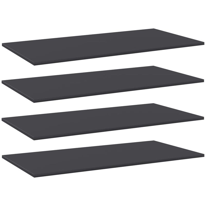 

Estantes para estantería 4 uds aglomerado gris 80x30x1,5 cm