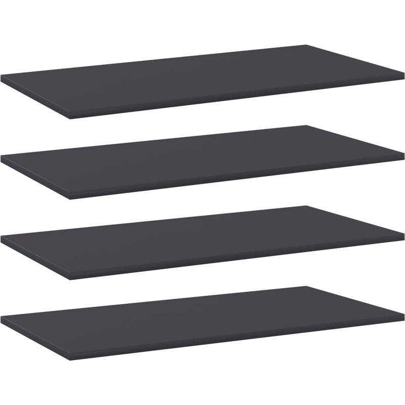 

Estantes para estantería 4 uds aglomerado gris 80x40x1,5 cm