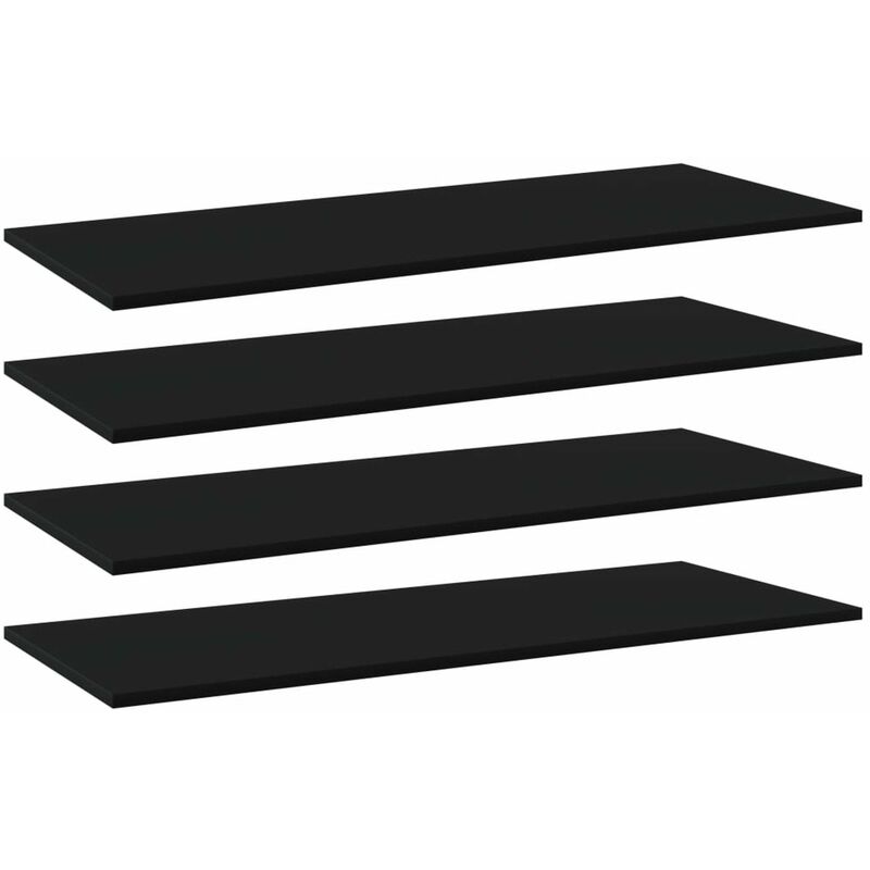 

Estantes para estanteria 4 uds aglomerado negro 100x40x1,5 cm