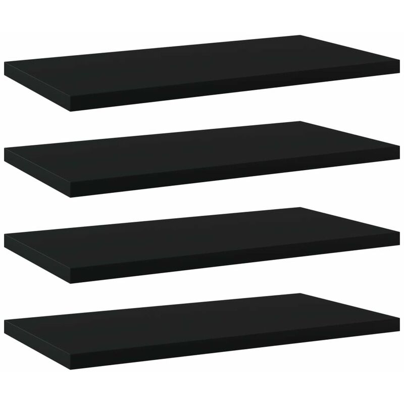 

Estantes para estanteria 4 uds aglomerado negro 40x20x1,5 cm