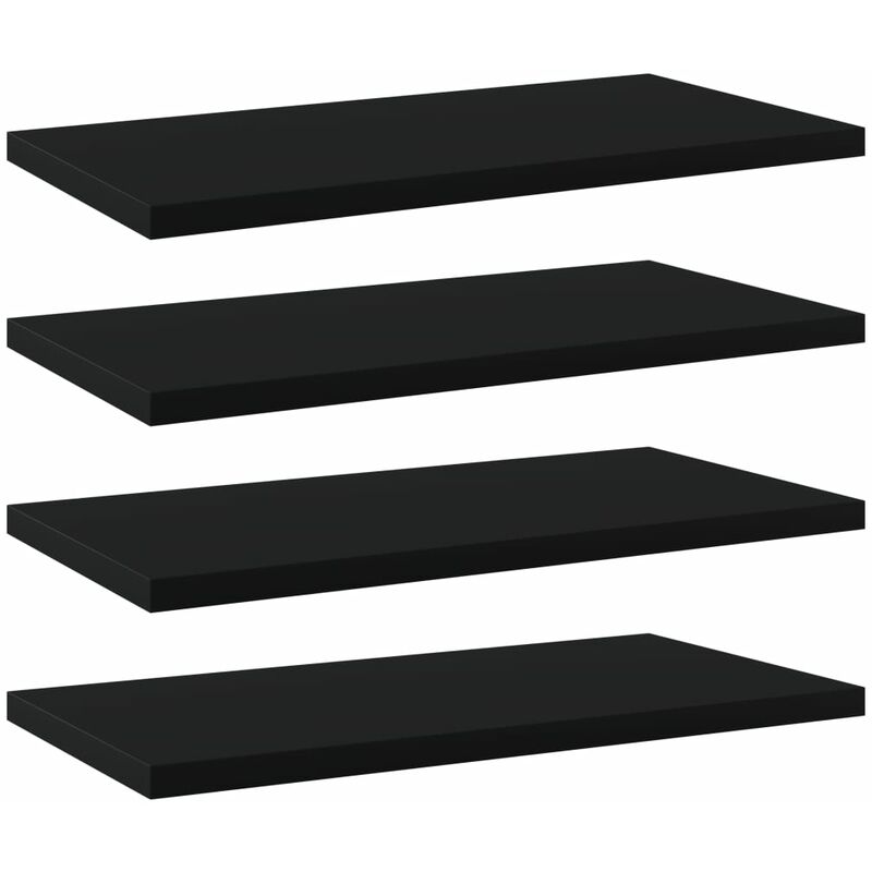 

Estantes para estantería 4 uds aglomerado negro 40x20x1,5 cm
