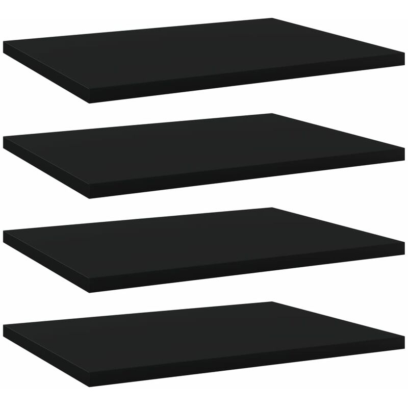 

Estantes para estantería 4 uds aglomerado negro 40x30x1,5 cm