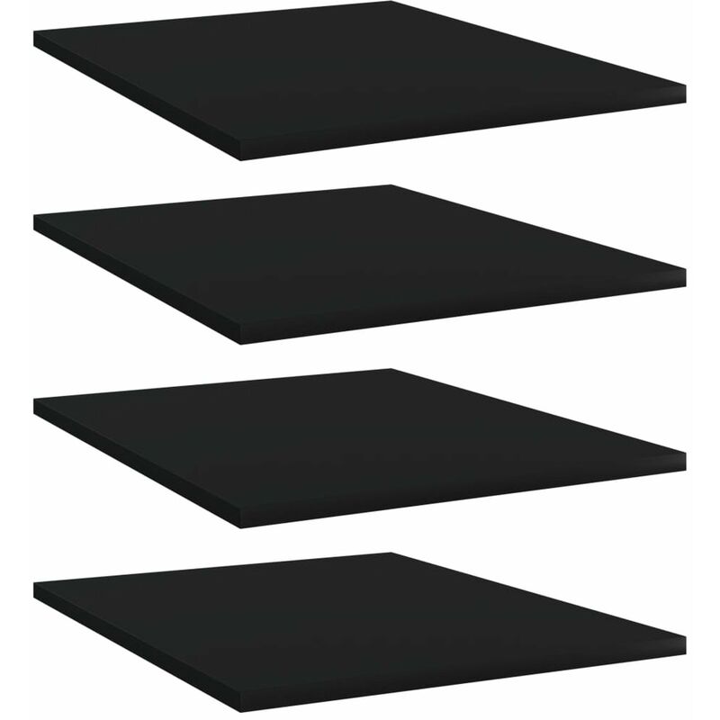 

Estantes para estanteria 4 uds aglomerado negro 40x50x1,5 cm