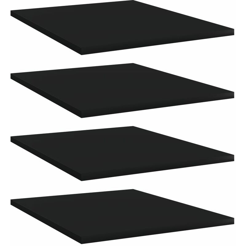 

Estantes para estantería 4 uds aglomerado negro 40x50x1,5 cm