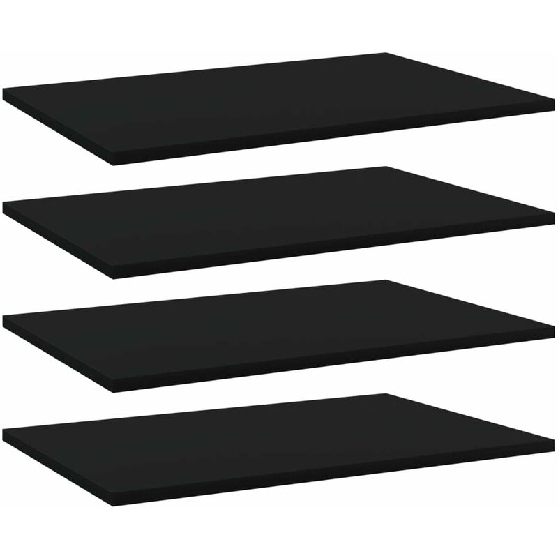 

Estantes para estanteria 4 uds aglomerado negro 60x40x1,5 cm