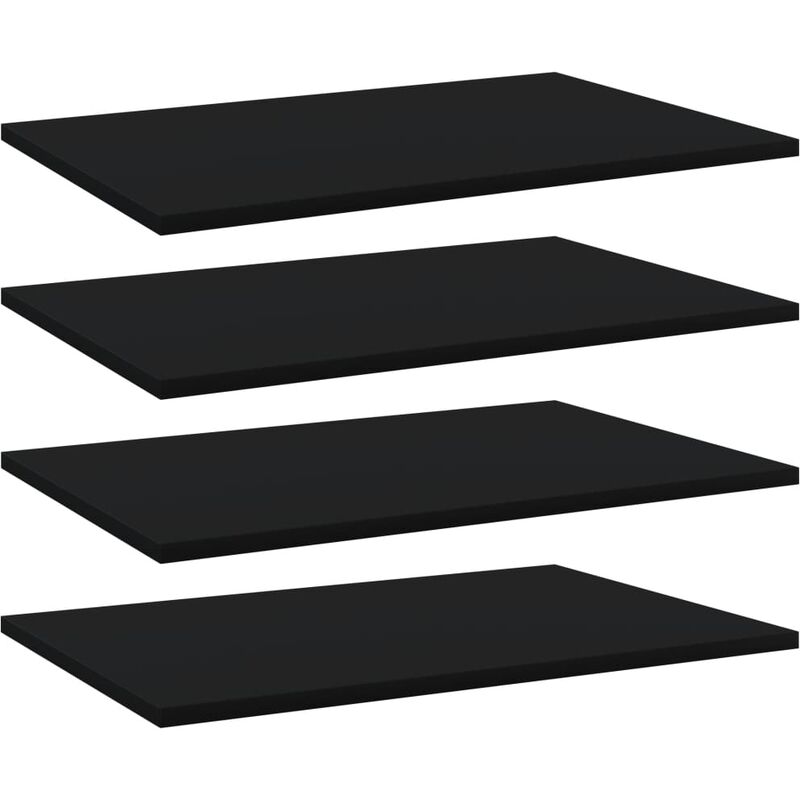 

Estantes para estantería 4 uds aglomerado negro 60x40x1,5 cm