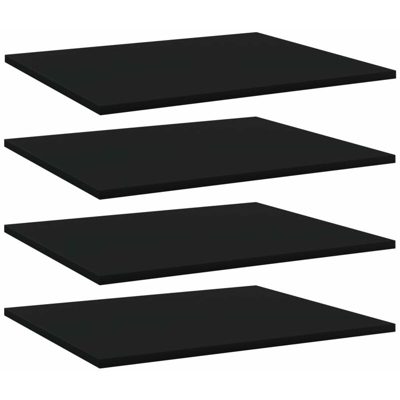 

Estantes para estanteria 4 uds aglomerado negro 60x50x1,5 cm