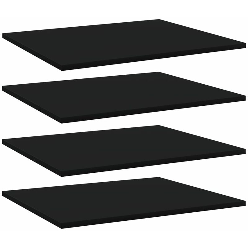 

Estantes para estantería 4 uds aglomerado negro 60x50x1,5 cm