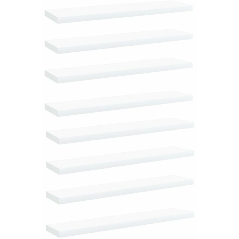 

Estantes para estanteria 8 uds aglomerado blanco 40x10x1,5 cm