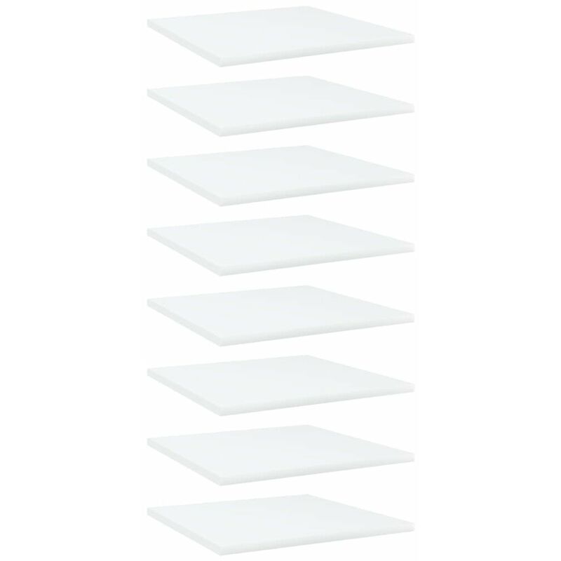 

Happyshopping - Estantes para estanteria 8 uds aglomerado blanco 40x40x1,5 cm