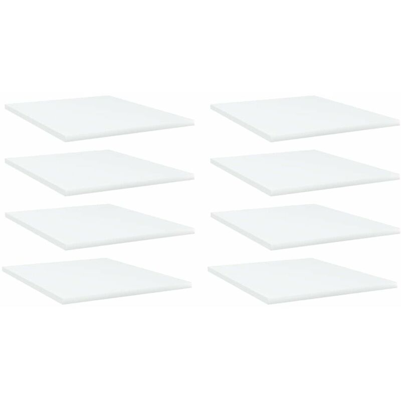 

Happyshopping - Estantes para estanteria 8 uds aglomerado blanco 40x50x1,5 cm