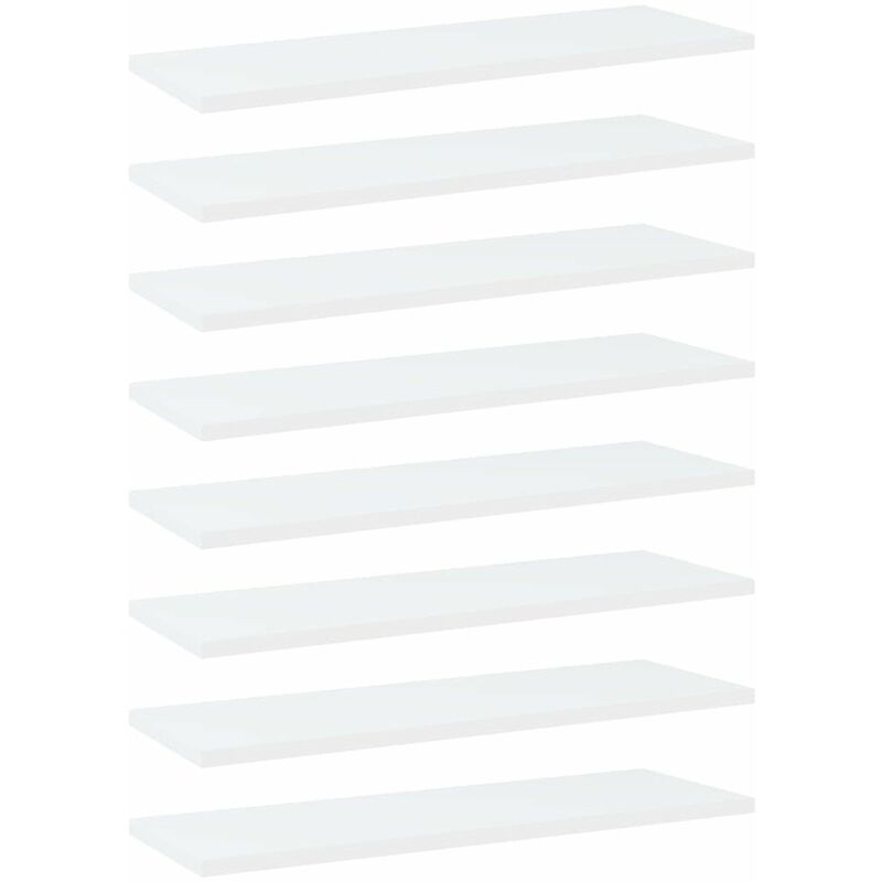 

Estantes para estanteria 8 uds aglomerado blanco 60x20x1,5 cm