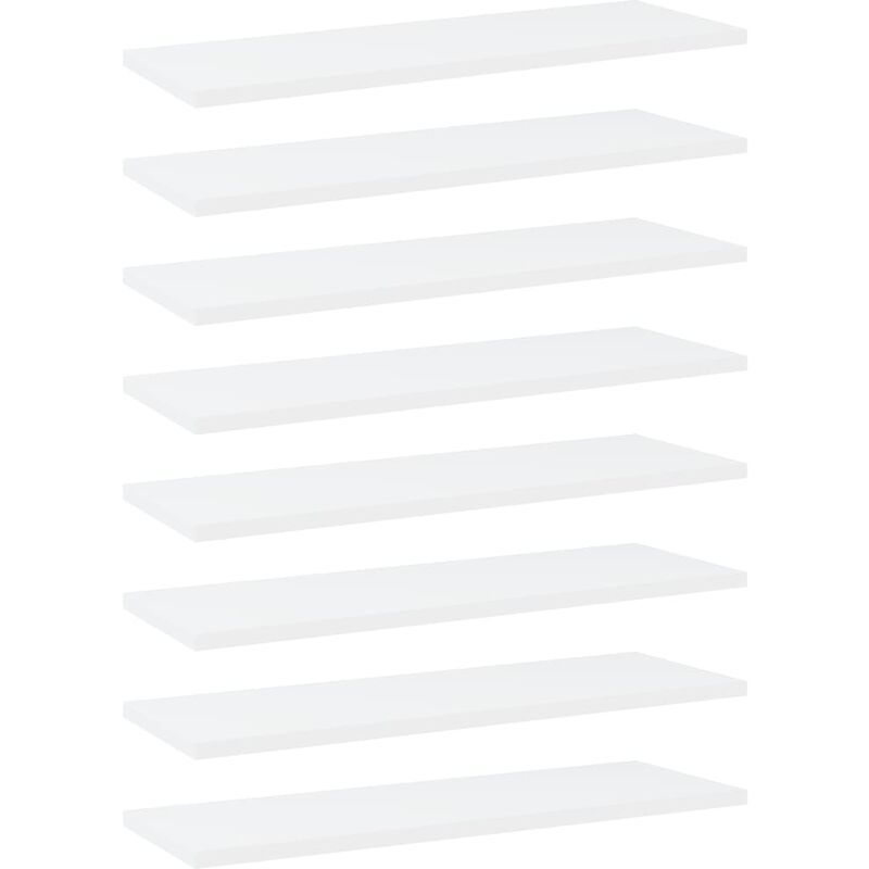 

Estantes para estantería 8 uds aglomerado blanco 60x20x1,5 cm