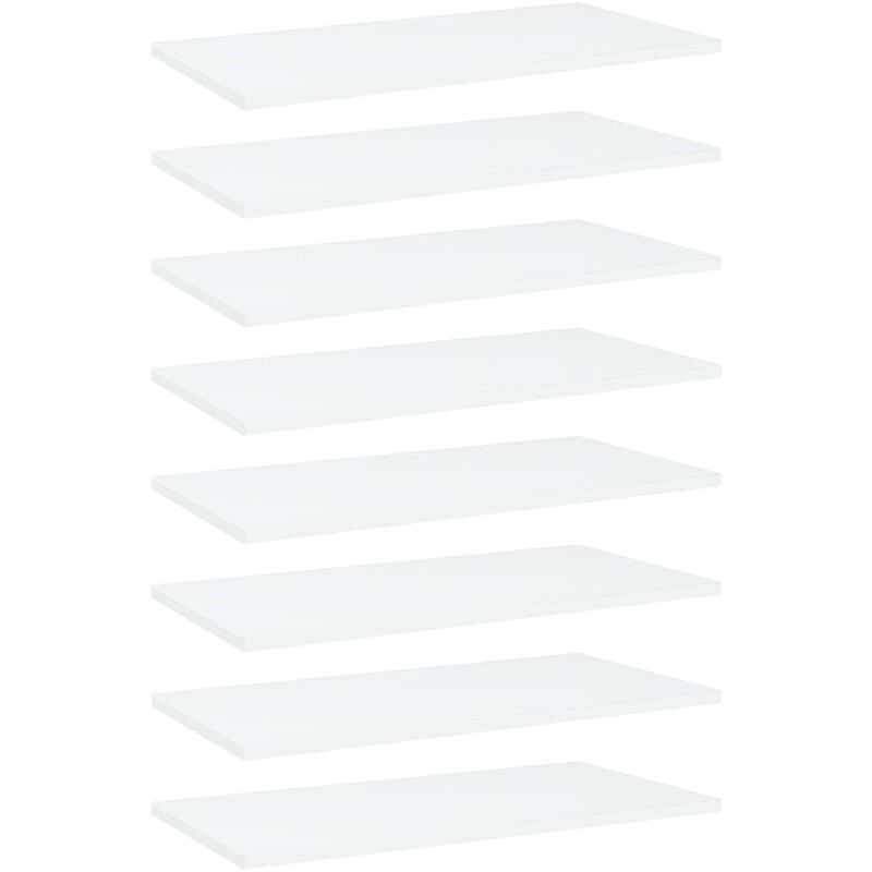

Estantes para estantería 8 uds aglomerado blanco 60x30x1,5 cm
