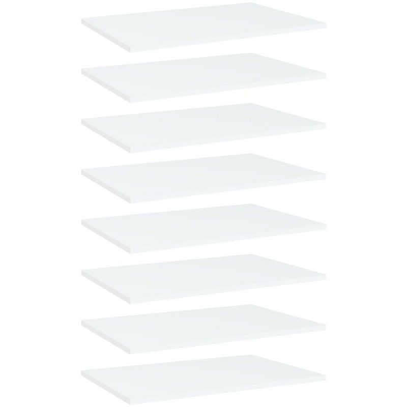 

Estantes para estanteria 8 uds aglomerado blanco 60x40x1,5 cm